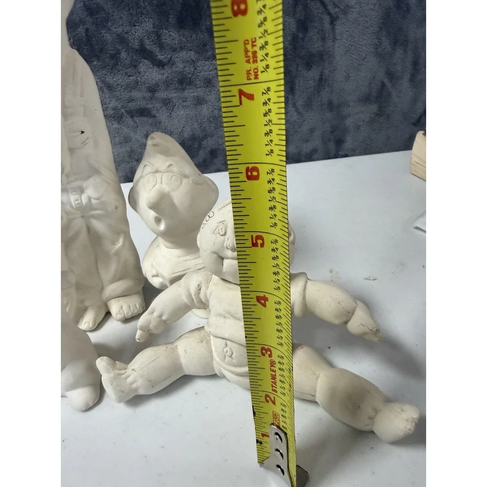 VTG 1980s Ceramic Bisque Molds Unpainted Lot - Cabbage Patch Smurf Mountain Man
